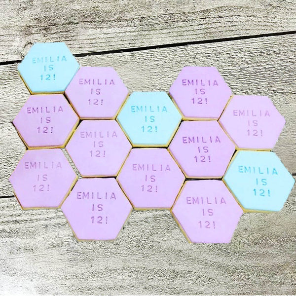 Basic Fondant Cookie - Hexagon - Pack Of 15