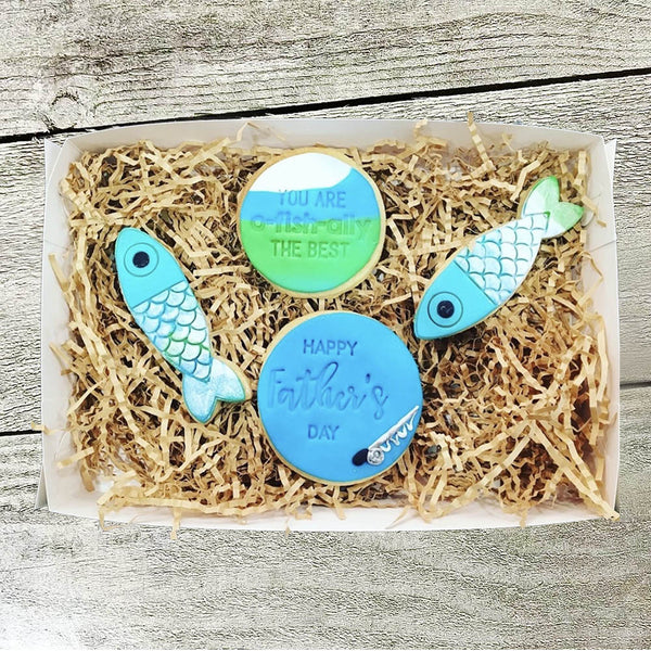 Detailed Fondant Cookie - Fishing Pack Of 4