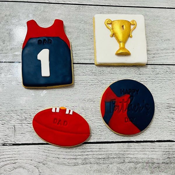 Detailed Fondant Cookie - Footy Pack Of 4