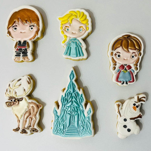 Hand Painted Fondant Cookie - Frozen - Pack Of 15