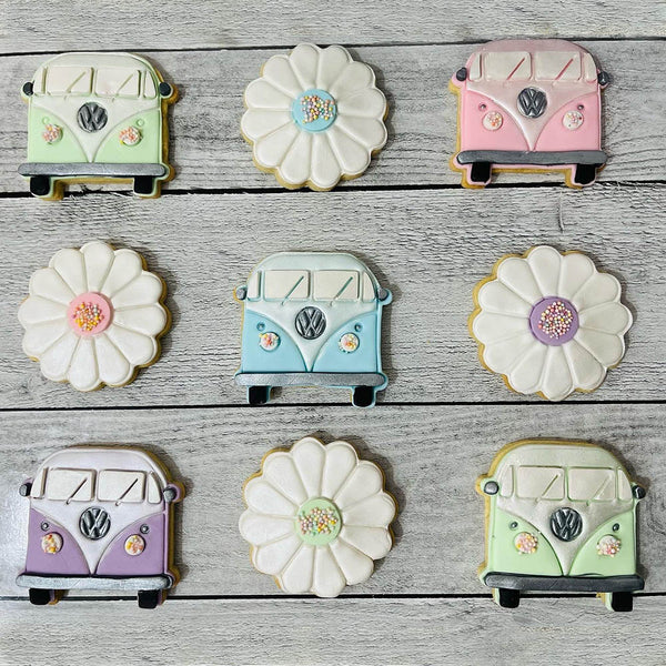 Hand Painted Fondant Cookie - Volkswagen - Pack Of 15