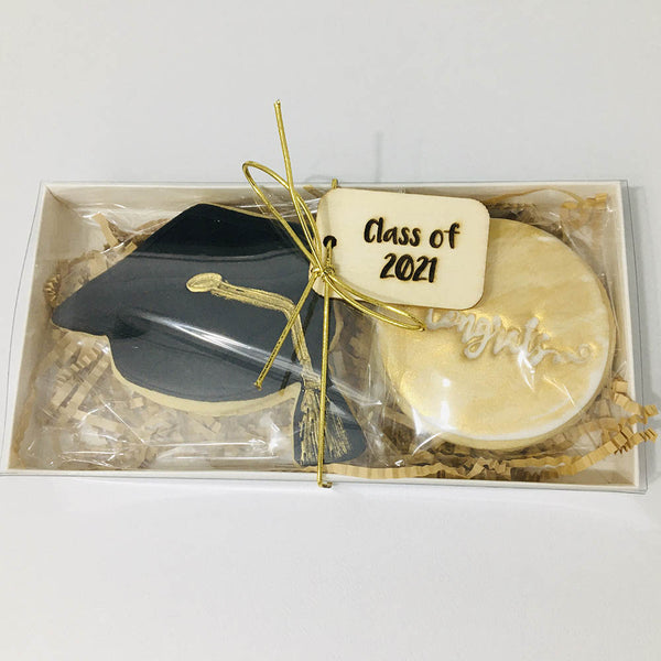 Hand Painted Fondant Cookie - Graduation - Pack Of 15